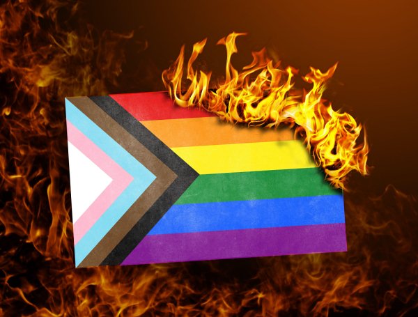 Pride Flag Burning